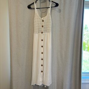 White button down summer dress